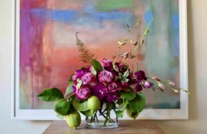 flower arrangement inspired by painting